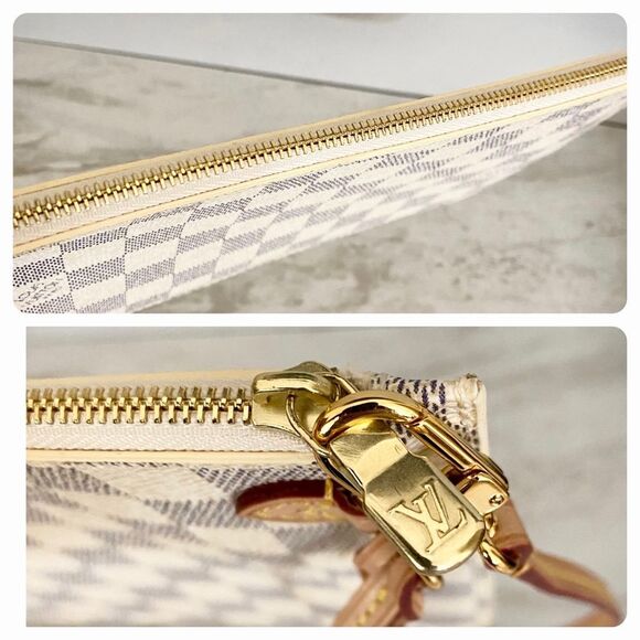 LOUIS VUITTON Damier Azur (Neverfull MM ) Pouch Bag 💼 AR1158 - Picture 5 of 16